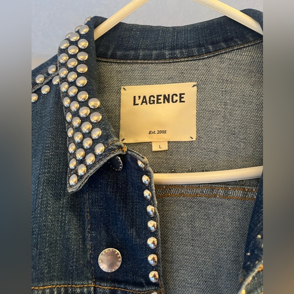 L’Agence studded denim jacket - Picture 2 of 3
